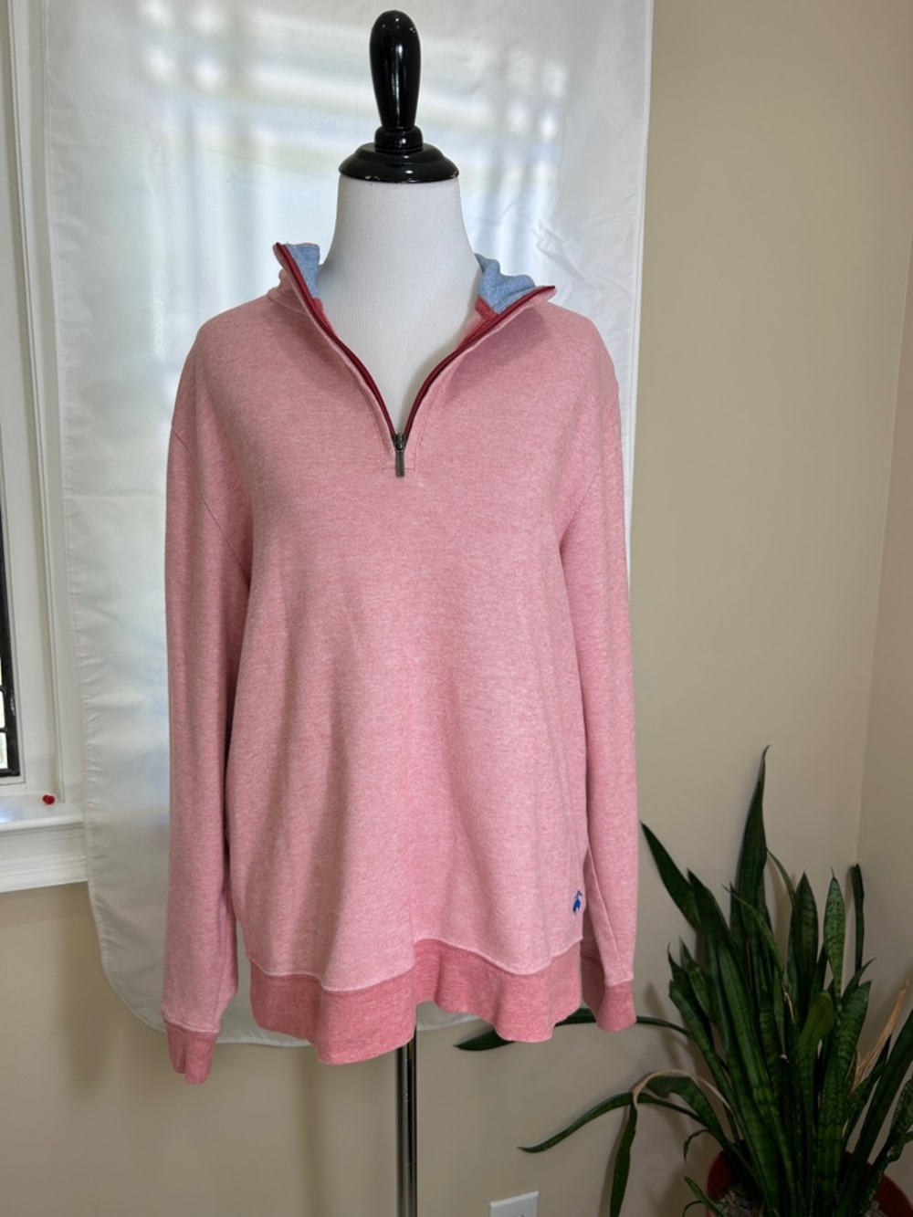 Brooks Brothers Pink  Zip pullover Sweater